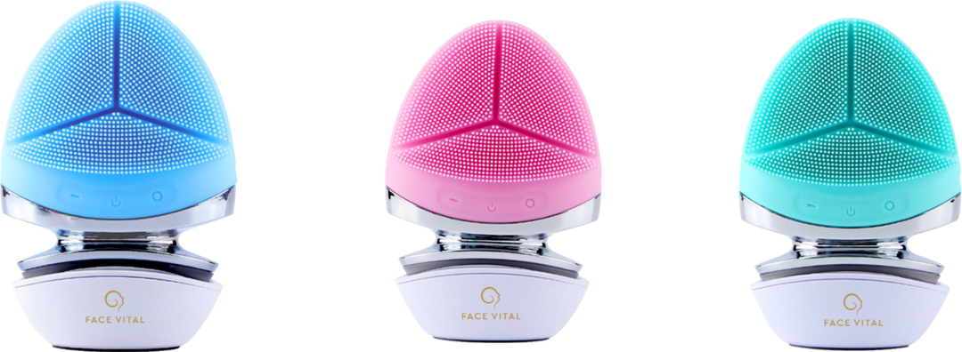 FACE VITAL EMS Brosse faciale en silicone à micro-courant avec fonction thermique