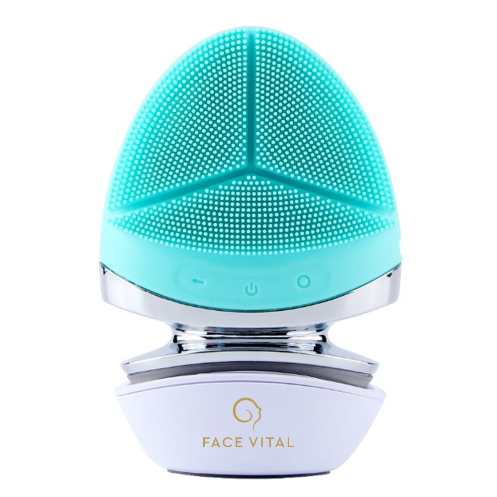 FACE VITAL EMS Brosse faciale en silicone à micro-courant avec fonction thermique